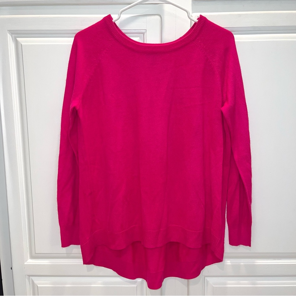Apt 9 Womens S Pullover Sweater Hi Low Hem Back Pleat Pink
